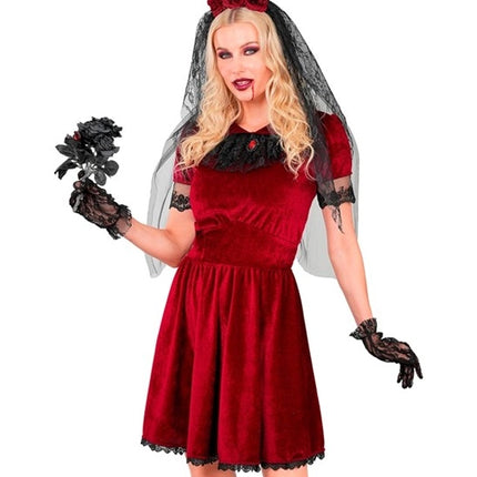 Halloween-kjole til kvinder: gotisk vampyrbrud