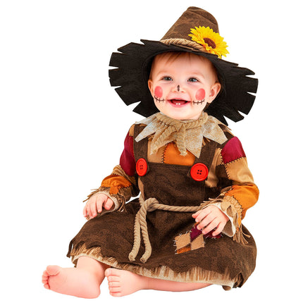 Fugleskræmmer-kostume, brunt, til børn