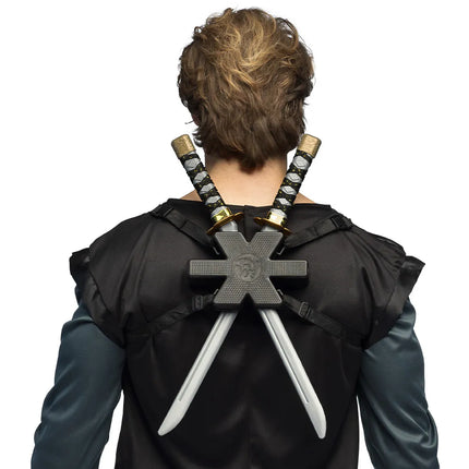 Sæt med 2 ninjasværd med holder (52 cm)