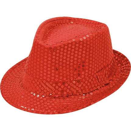 Rød Hat med glitter
