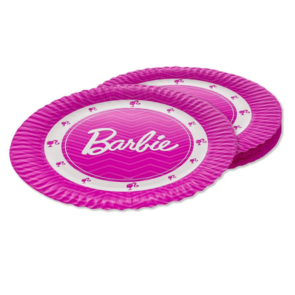 Barbie-tallerkener, lyserøde, 23 cm, 8 stk.