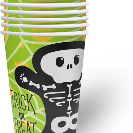 Halloween-krus, grønne, »Trick or Treat«, 250 ml, 8 stk.