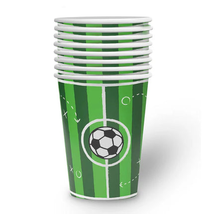 Fodboldkopper, grønne, 250 ml, 8 stk.