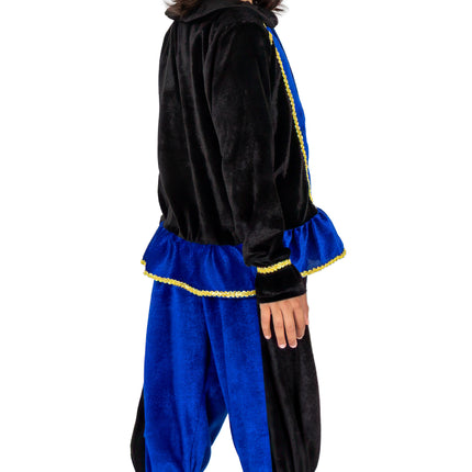 Piet-kostume til børn, blå/sort