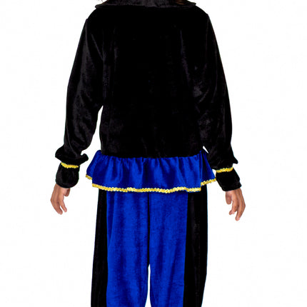 Piet-kostume til børn, blå/sort