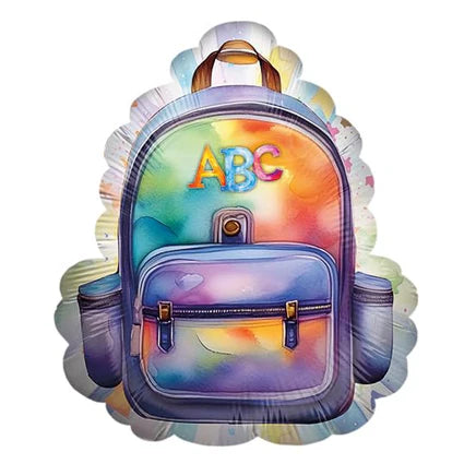 »Back To School«-rygsæk med heliumballon, tom, 50 cm
