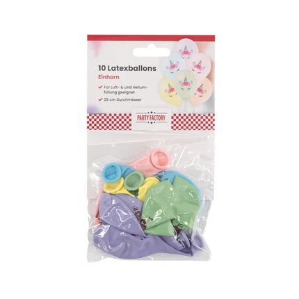 Unicorn-balloner, 30 cm, 10 stk.
