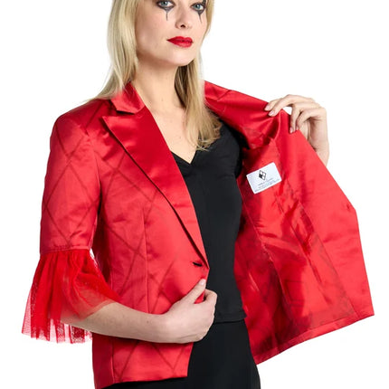 Harley Quinn-blazer til kvinder, rød