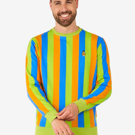 Sesamgade Bert & Ernie-trøje til mænd, flerfarvet