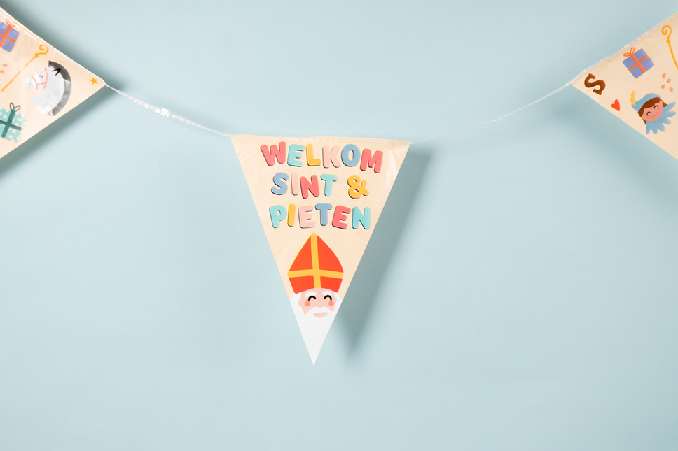 Flagline byder Sint & Piet velkommen 6m