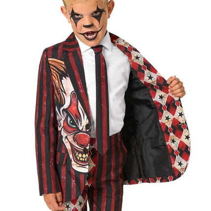 Horrorclown-kostume til drenge, 3-delt