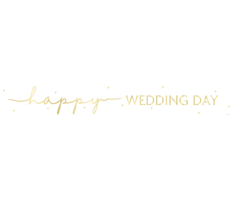 Happy Wedding Day Banner 2,74 m