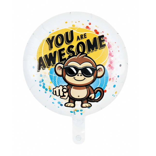 Aap Helium Ballon You Are Awesome Leeg 45cm van WeFiesta koop je bij Partywinkel