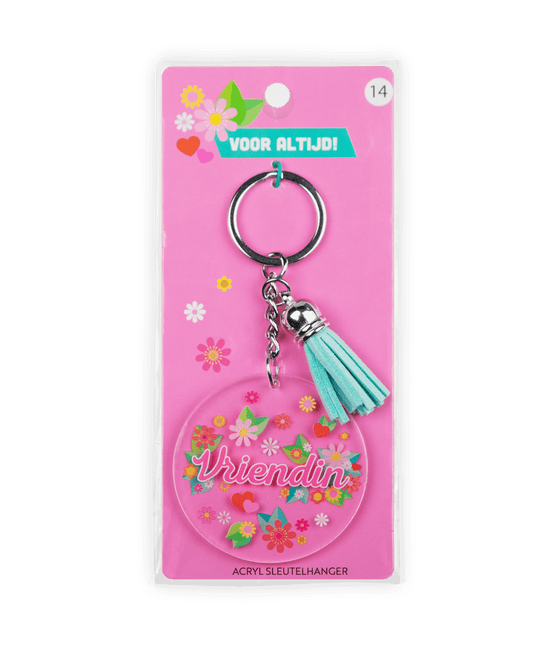 Acryl sleutelhanger Vriendin van Paper Dreams koop je bij Partywinkel