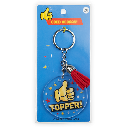 Nøglering i akryl – Topper