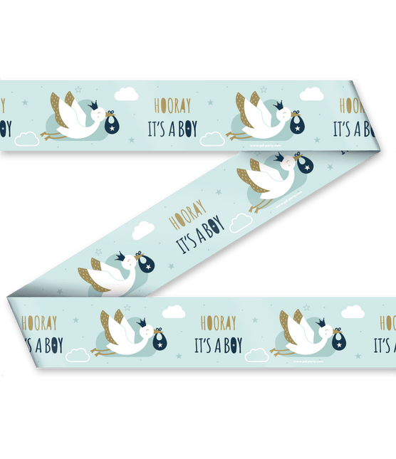 Afzetlint Hooray It'S A Boy 1,2m van Paper Dreams koop je bij Partywinkel