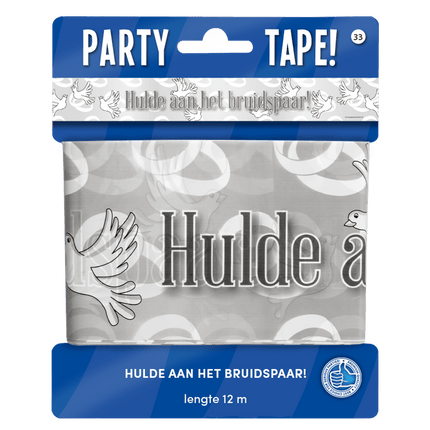 Afzetlint Hulde Aan Het Bruidspaar 12m van Paper Dreams koop je bij Partywinkel