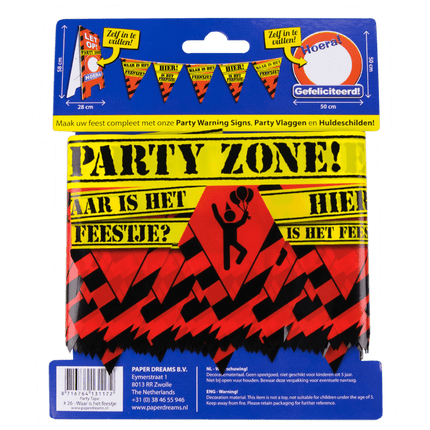Afzetlint Waar is het Feestje 12m van Paper Dreams koop je bij Partywinkel