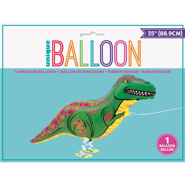 Airwalker Dinosaurus 89cm van Unique koop je bij Partywinkel