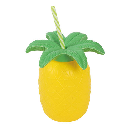 Ananasglas Rietje 20cm van Fiestas Guirca koop je bij Partywinkel