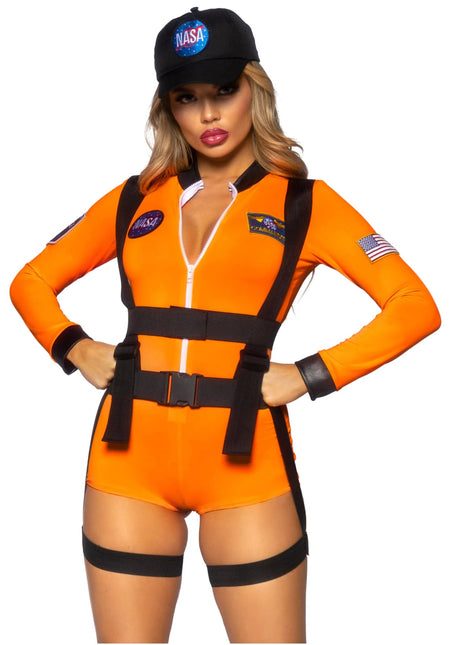 Astronauten Pak Oranje Dames Bodysuit Leg Avenue van Leg Avenue koop je bij Partywinkel