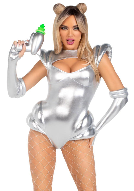 Astronauten Pak Zilver Dames Bodysuit Leg Avenue van Leg Avenue koop je bij Partywinkel