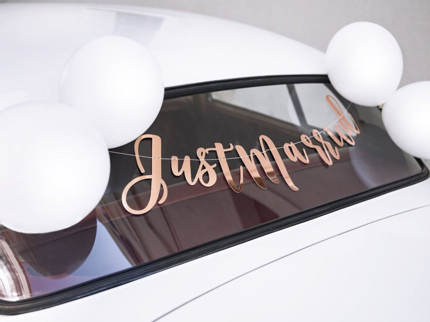 Auto Decoratie Set Bruiloft Just Married van Partydeco koop je bij Partywinkel