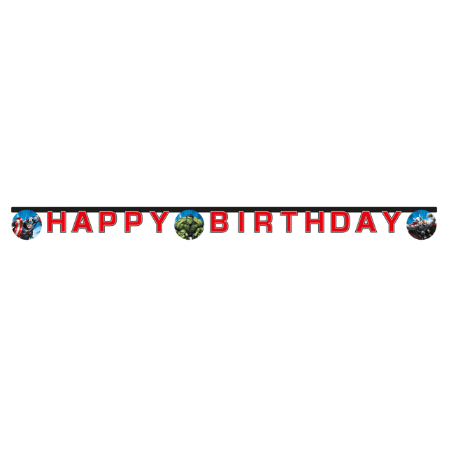 Avengers Letterslinger Happy Birthday 1,8m van Procos koop je bij Partywinkel