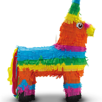 Æsel-piñata, farvet, 41 cm