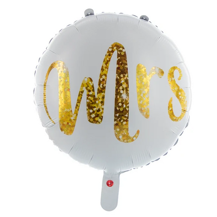 Hvid heliumballon »Mrs Leeg«, 45 cm