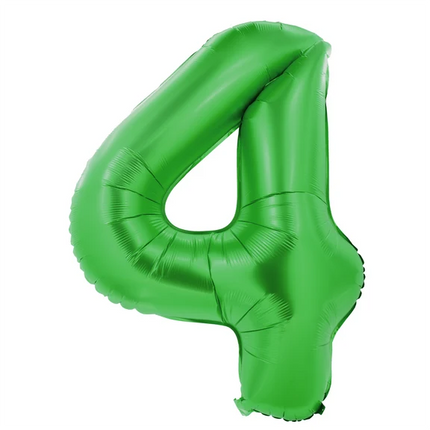 4-års talballon, grøn, 1 m