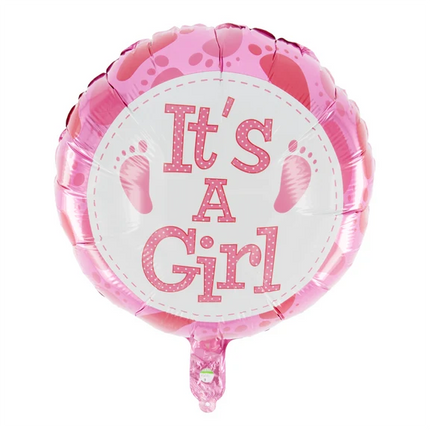 It'S A Girl-heliumballon, lyserød, tom, 45 cm