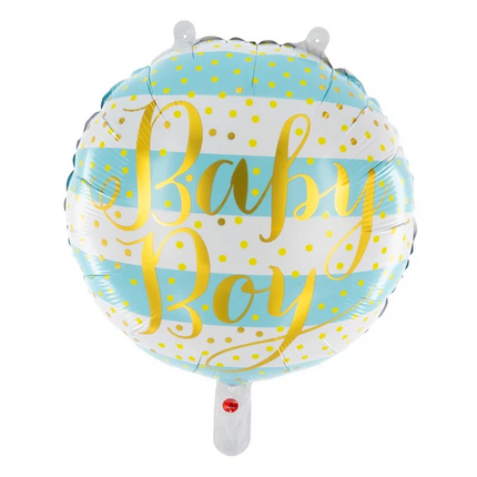 Baby-heliumballon, dreng, tom, 45 cm
