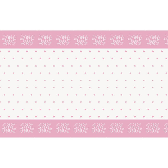 Babyshower Tafelkleed Roze 2,13m van Unique koop je bij Partywinkel