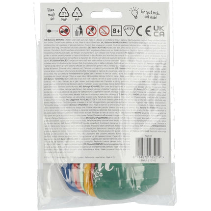 Ballonnen 21 Jaar Gekleurd 33cm 6st van Folat koop je bij Partywinkel