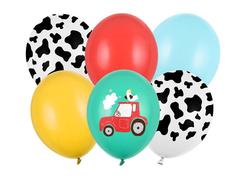 Ballonnen Boerderij Mix 30cm 6st van Partydeco koop je bij Partywinkel