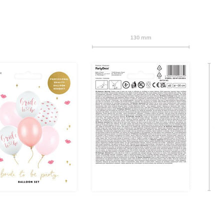 Ballonnen Bride To Be Mix 30cm 6st van Partydeco koop je bij Partywinkel
