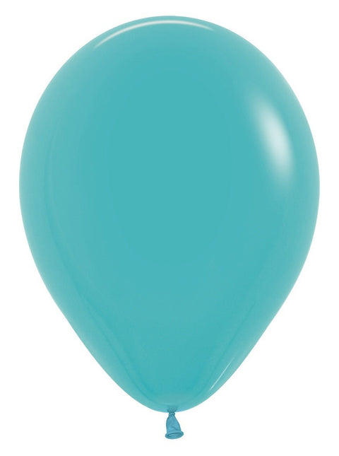 Ballonnen Caribbean Blue 30cm 12st van Sempertex koop je bij Partywinkel