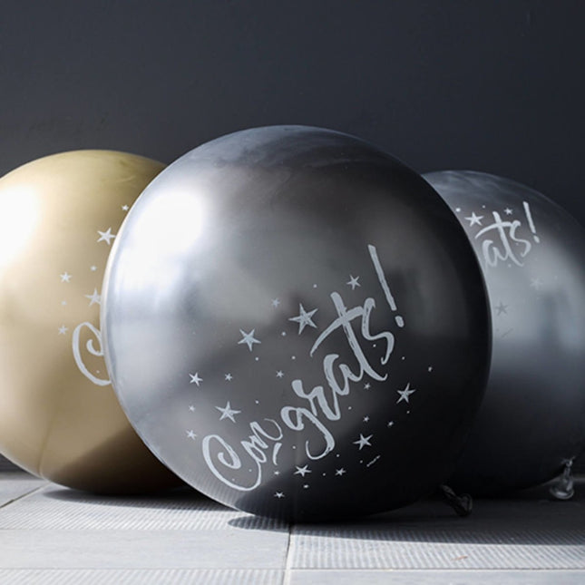 Ballonnen Congrats 33cm 4st van Folat koop je bij Partywinkel