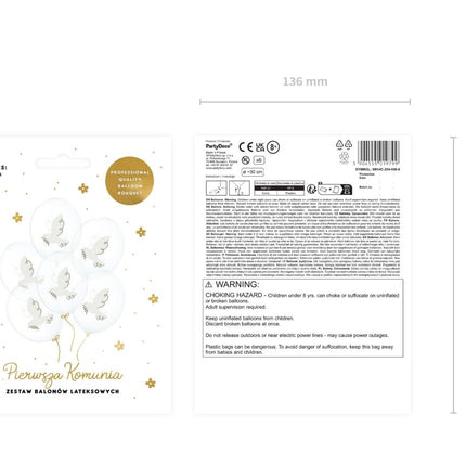 Ballonnen Duiven 30cm 6st van Partydeco koop je bij Partywinkel