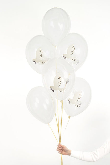 Ballonnen Duiven 30cm 6st van Partydeco koop je bij Partywinkel