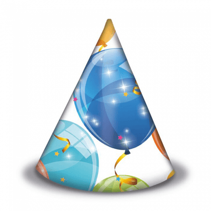 Ballonnen Feesthoedjes Party 6st van Procos koop je bij Partywinkel