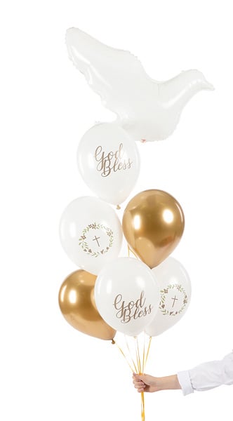 Ballonnen God Bless Mix 30cm 6st van Partydeco koop je bij Partywinkel