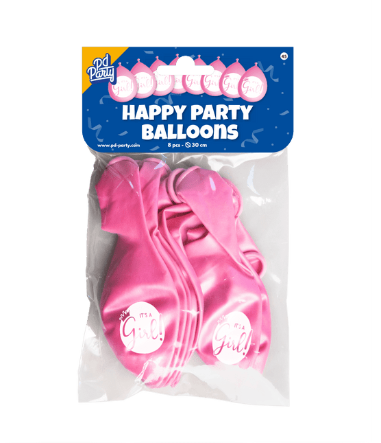 Ballonnen It'S A Girl 30cm 8st van Paper Dreams koop je bij Partywinkel