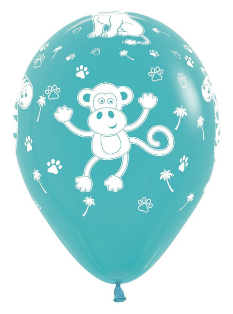 Ballonnen Jungle Animals Fashion Mix 30cm 25st van Sempertex koop je bij Partywinkel