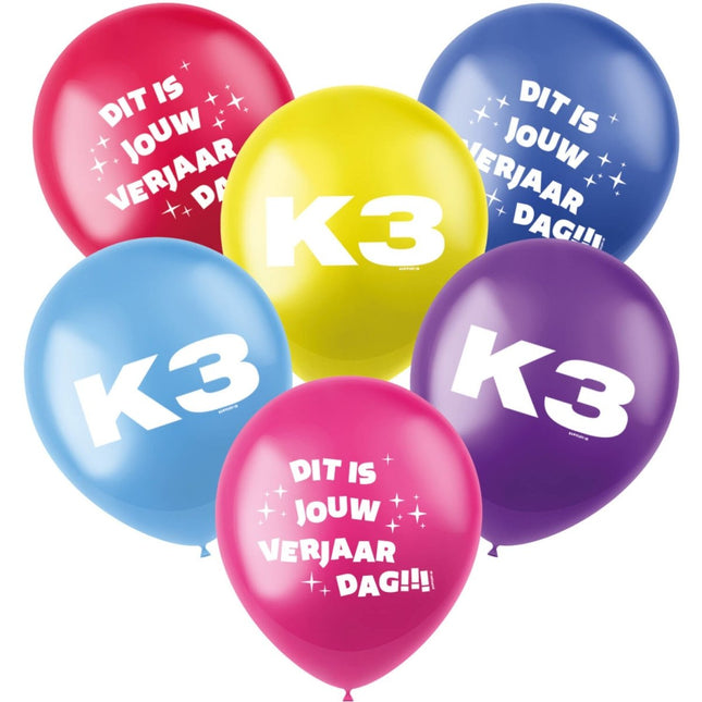 Ballonnen K3 23cm 6st van Folat koop je bij Partywinkel