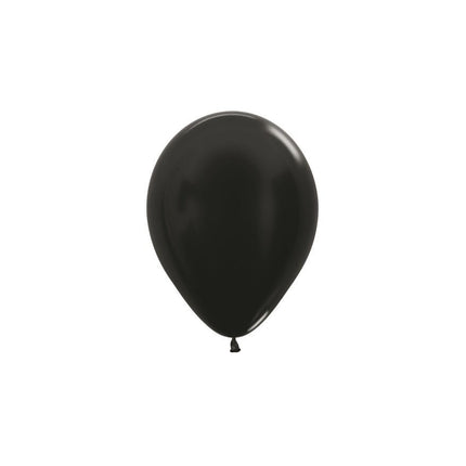Ballonnen Metallic Black 12cm 50st van Sempertex koop je bij Partywinkel