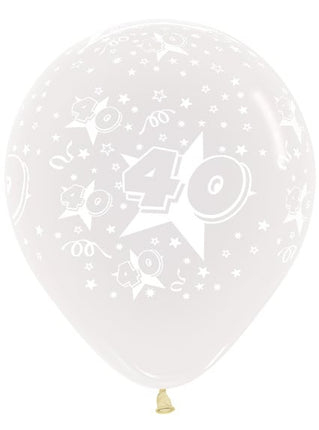 Ballonnen Number 40 Clear 45cm 25st van Sempertex koop je bij Partywinkel