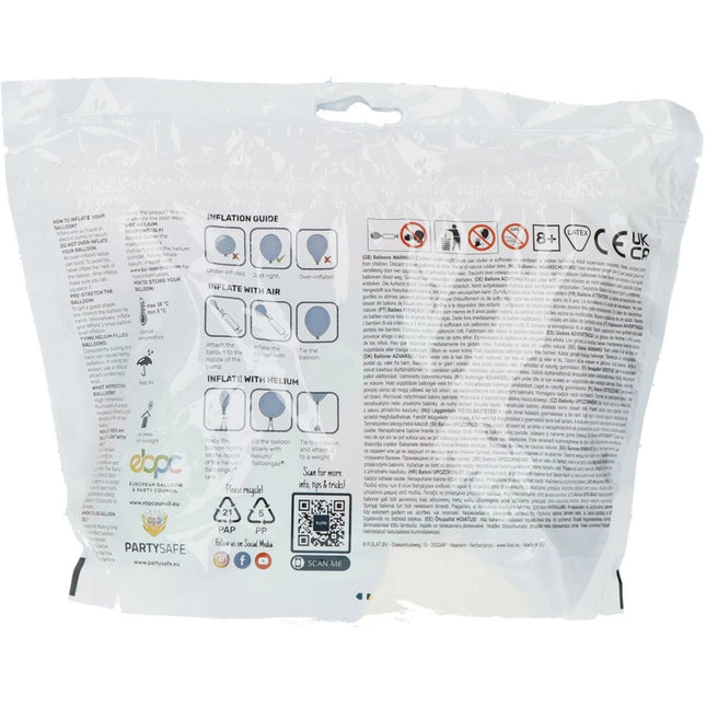 Ballonnen Pastel Gekleurd 33cm 50st van Folat koop je bij Partywinkel