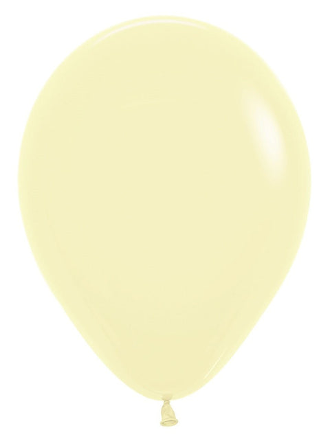 Ballonnen Pastel Matte Yellow 30cm 50st van Sempertex koop je bij Partywinkel